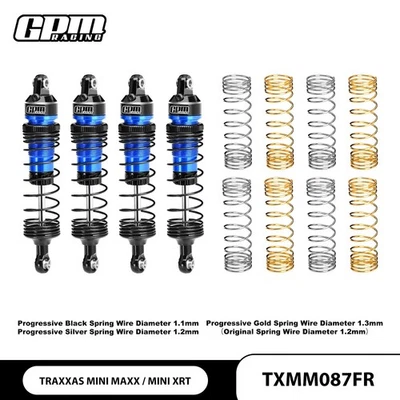 GPM Alloy F&R Adjust Progressive Spring Shock 87mm TRAXXAS Mini Maxx / Mini XRT - Image 1 of 4