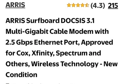 Arris Surfboard Docsis New - Image 1 of 2