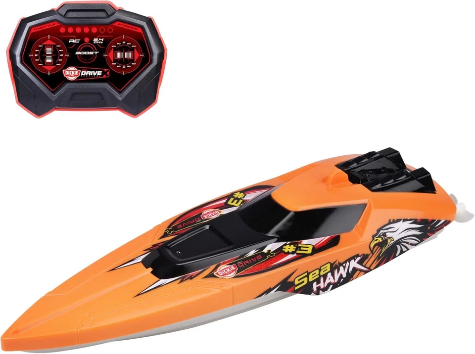 Dickie Toys Ferngesteuertes Rc Boot Sea Hawk 6+ Pool See Turbo Boost - Bild 1 von 4