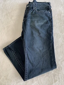True Religion Jeans Pattentaschen Straight Herren Gr. 38x33 schwarz anthrazit - Bild 1 von 22