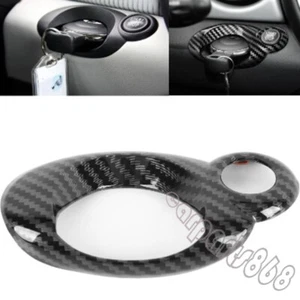 Carbon Fiber Car Start Stop Key Panel Cover For R55 R56 R57 R60 Mini Cooper - Picture 1 of 5