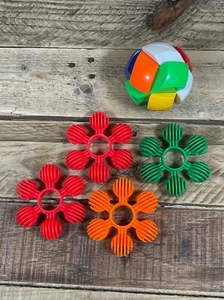 Lote Anillos Interstar y Puzzle Bola Conexión Copo de Nieve Bloque de Construcción Resolver Juego - Imagen 1 de 8