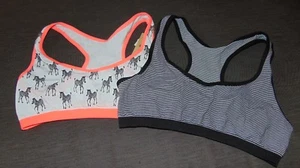 M&S Crop Tops Set of 2 SeamFree Racerback 'Zebra' 12-14yr Ch34" White Mix BNWT - Picture 1 of 1