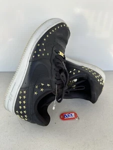 Nike Women's Air Force 1 Low 07 XX Gold Studded 'Star-Studded' AR0639-001 Sz12 - Picture 1 of 8