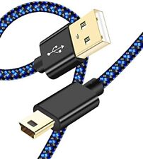 Mini USB Cable Braided 6FT Type A Male to Mini B Cable Data Charging Cord for...