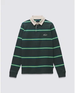 Brand New Kids Vans Gatewood Long Sleeve Rugby Polo Green Gables Size M(10-12) - Picture 1 of 2