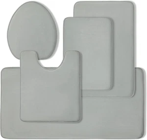 Bathroom Rug Set 5 Piece, Memory Foam Bath Mat Set, Super Absorbent Bath Mats fo - Picture 1 of 5