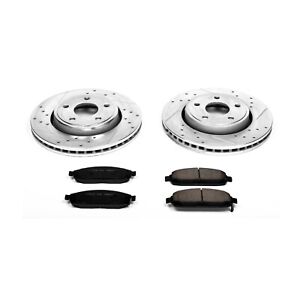 Powerstop K2219 Brake Discs And Pad Kit 2-Wheel Set Front for Grand Cherokee