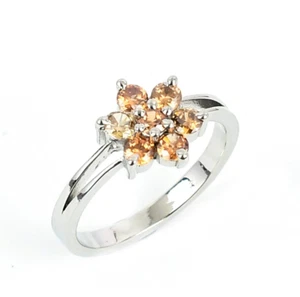 Genuine Morganite Ring 925Sterling Silver Ring For Women Dainty Gift Mother Ring - Picture 1 of 3