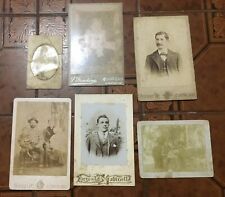 6 VERY OLD  VINTAGE  CABINET PHOTOGRAPHS 1880s ! !