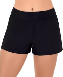 Swim Solutions Women's Pull-On Swim Shorts, Black, 22W - Picture 1 of 3