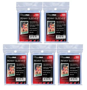 Ultra Pro Soft Penny Card Sleeves 5 Packs 100ct (500) Standard TCG Sports - Picture 1 of 2