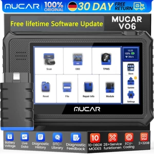MUCAR VO6 KFZ OBD2 Diagnosegerät Alle System Auto Scanner Auslesegerät 28 Reset - Bild 1 von 9