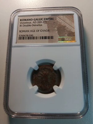 AD 269-271 BI Double-Denarius - Victorinus Age of Chaos Ancient Coin - NGC - Image 1 of 2