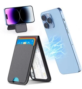 Wallet for Magsafe, PU Leather Stand & Magnetic Card Holder for Back of Phone... - Picture 1 of 7