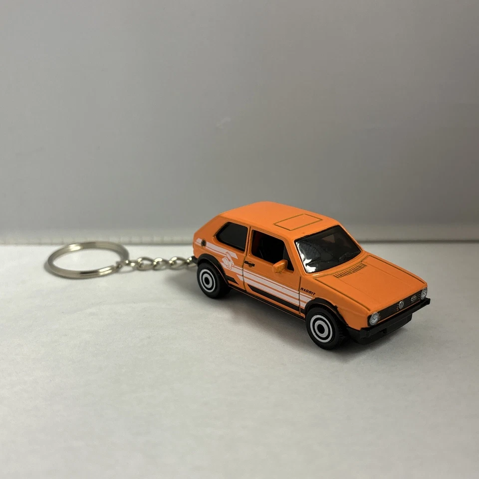RARE KEY CHAIN ORANGE VOLKSWAGEN GOLF GTI MK1 CUSTOM LIMITED EDITION 1974-1983 - Image 1 of 2