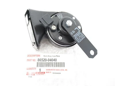 Conjunto de bocina de nota baja original OEM Toyota 86520-04040 2005-16 Tacoma 2010-13 Tundra Foto 1 de 4