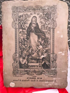 LASTRA DI STAMPA IN PIETRA - NAPOLI FINE XIX SECOLO - Foto 1 di 2