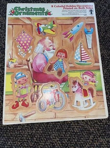8 Colorful Holiday Decorations Printed on Both Sides Puzzle Board 1980 - Picture 1 of 6