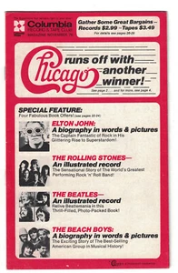 Revista Columbia Record Tape Club NOV 77 Chicago Elton John, Beatles Stones - Imagen 1 de 1