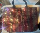 NEW Victoria's Secret Silver Pink and Black Sequin Tote Bag/Beach Bag
