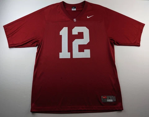 Nike Stanford Cardinals NCAA L Maroon White Football Jersey V Neck Classic T3 Cover