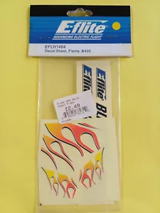 E-Flite Blade 400 Flame Decal Sheet EFLH1484 for RC Model Helicopters - Picture 1 of 2