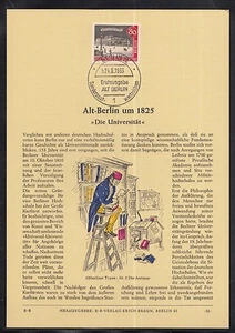 Berlin: herrlicher Privat ETB 1963 - "Alt Berlin um 1825 Universität" - Picture 1 of 1