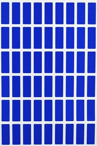 Rectangle Blue Colored Labels in Various Sizes (1" x 3/8" - 4" x 2") 15 Sheets - Picture 1 of 18