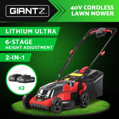 Giantz Lawn Mower Cordless 40V Lithium Battery Electric Lawnmower Kit 34cm Width - image 1 of 4