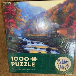 Cobble Hill Smoky Train 1000 Piece Puzzle NEW AND SEALED - Picture 1 of 2