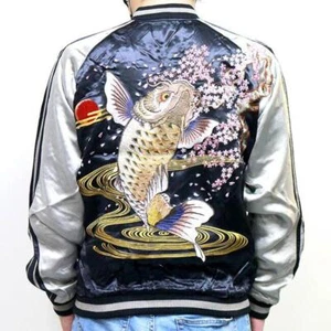 SATORI Cherry Bouncing Carp Reversible Sukajan - Bild 1 von 15