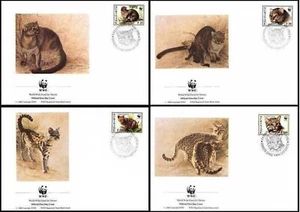 Suriname 1995 ☀ WWF Cats / Mi 1514-1517 ☀ 4x FDC - Picture 1 of 1