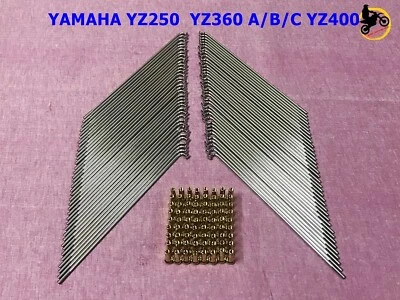 YAMAHA YZ250 YZ360 A/B/C YZ400 C/D/E F &R SPOKE SET GOLD NIPPLES 72 PCS nan3798 Foto 1 de 4