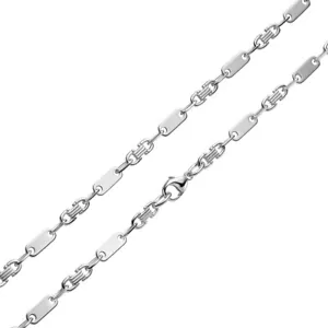 Plattenkette 6mm 925 Silber massiv - Halskette oder Armband - Steigbügelkette - Bild 1 von 1