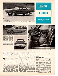 1967 AMC RAMBLER  220 * 440 * ROGUE ~ ORIGINAL NEW CAR PREVIEW ARTICLE / AD - Picture 1 of 1