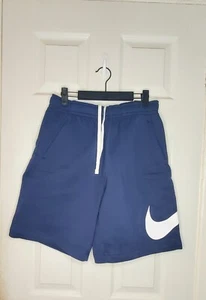 Nike Men's Size S Navy Blue Sportswear Club Fleece Graphic Shorts BV2721 410 - Picture 1 of 7