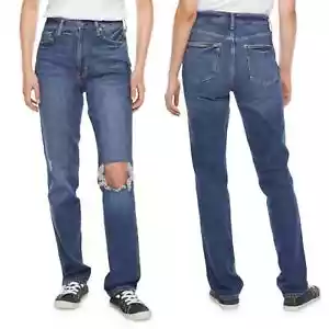 Arizona | NWT Vintage High Rise 90’s Straight Distressed Jeans - Picture 1 of 7