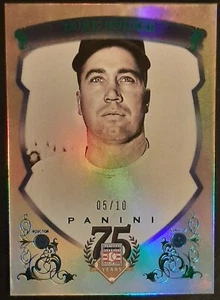 2014 PANINI HALL OF FAME 75TH YEAR ANNIVERSARY GREEN FRAME DUKE SNIDER 5/10 - Picture 1 of 6