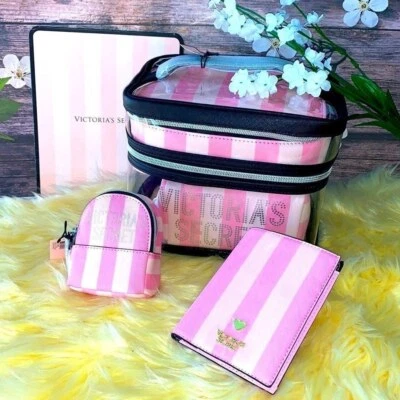 Victoria’s Secret Beauty Bags & Passport & Credit Cards Holder Keychain - Image 1 of 4