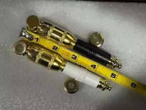 (2) 5" Tobacco Pipes Wood & Brass and Metal + 20 Brass Screens Free Shipping!! - Picture 1 of 8