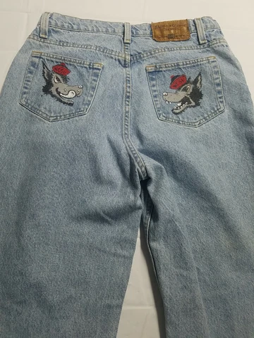 N.C. State Wolfpack Womans Jeans Measure Size 29x26 Faded Glory NCAA Painted Cover