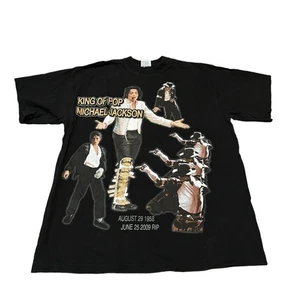 Michael Jackson King Of Pop In Memory T Shirt Large Vtg Y2K RIP All Over Print - Picture 1 of 3