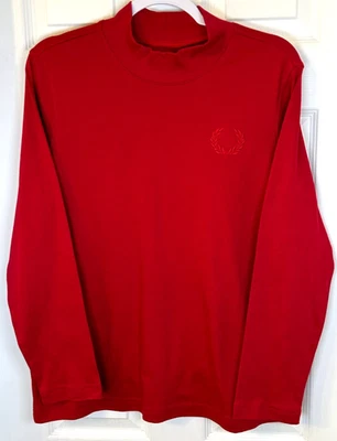 Vintage Blair Turtleneck Blouse Sz L Red Embroidered Long Sleeve Top NWOT - Image 1 of 4