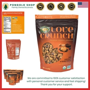 Love Crunch Organic Dark Chocolate Peanut Butter Granola 11.5 Ounce Pack of 6 - Picture 1 of 9