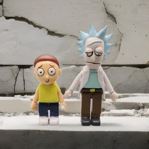 McFarlane Toys Rick and Morty Spaceship Garage Construction 2 Figures Only - Picture 1 of 8