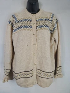 Vintage 80s Pringle Of Scotland Wool Cardigan Sweater Men’s Medium (Read) - Picture 1 of 14