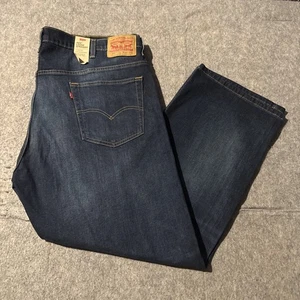 Levis 569 Loose Straight Jeans Mens 44x30 Stretch NWT Dark Blue Denim Pants New - Picture 1 of 7