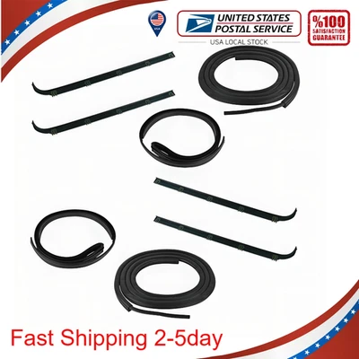 Juego de juntas de barrido de ventana de puerta TRQ aptas para Ford Bronco F150 1987-1997 Foto 1 de 4