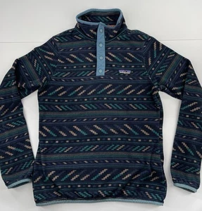 Patagonia Micro D Snap T Pullover Fleece Bergy Bits Nee Navy Women’s Size XS - Picture 1 of 6